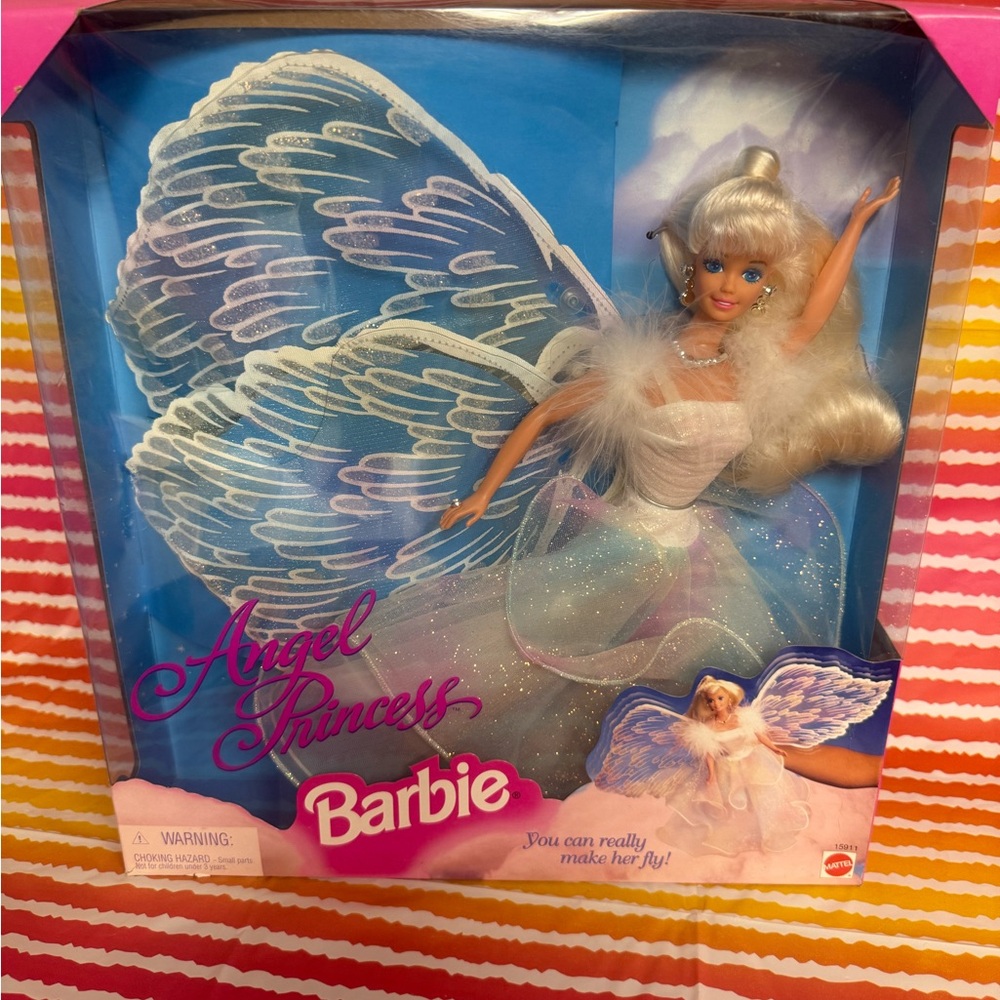 Barbie Angel Princess with Silver and White Wings
